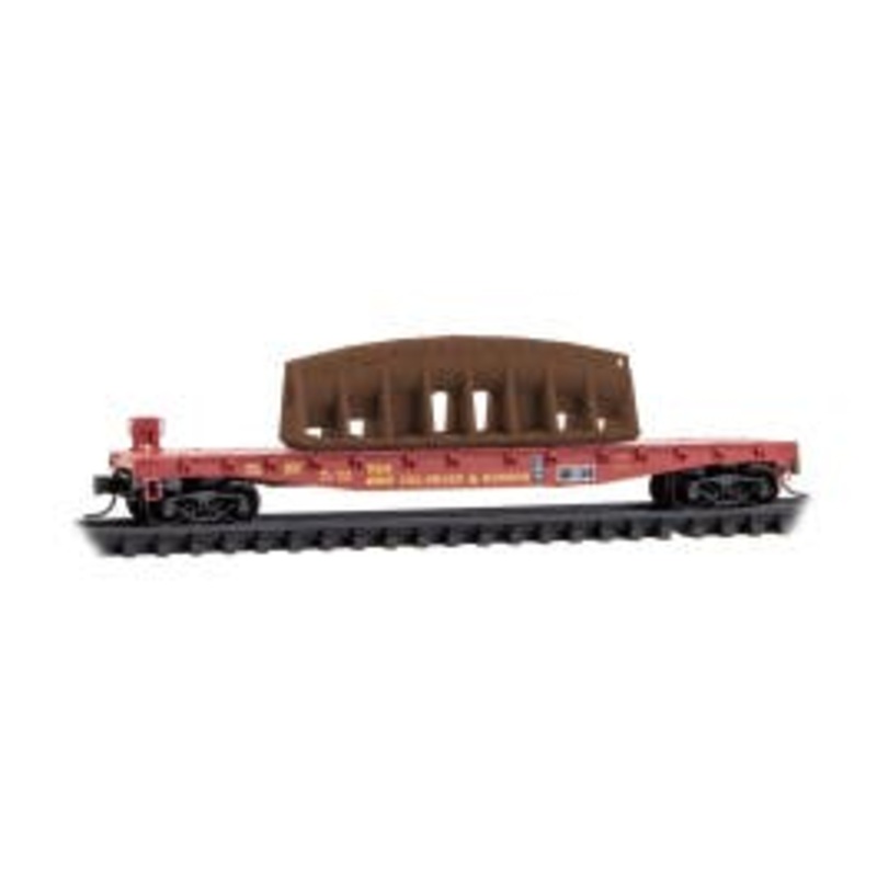 Micro Trains 04500211 N Scale 50' Flatcar Delware & Hudson Rd# 16505