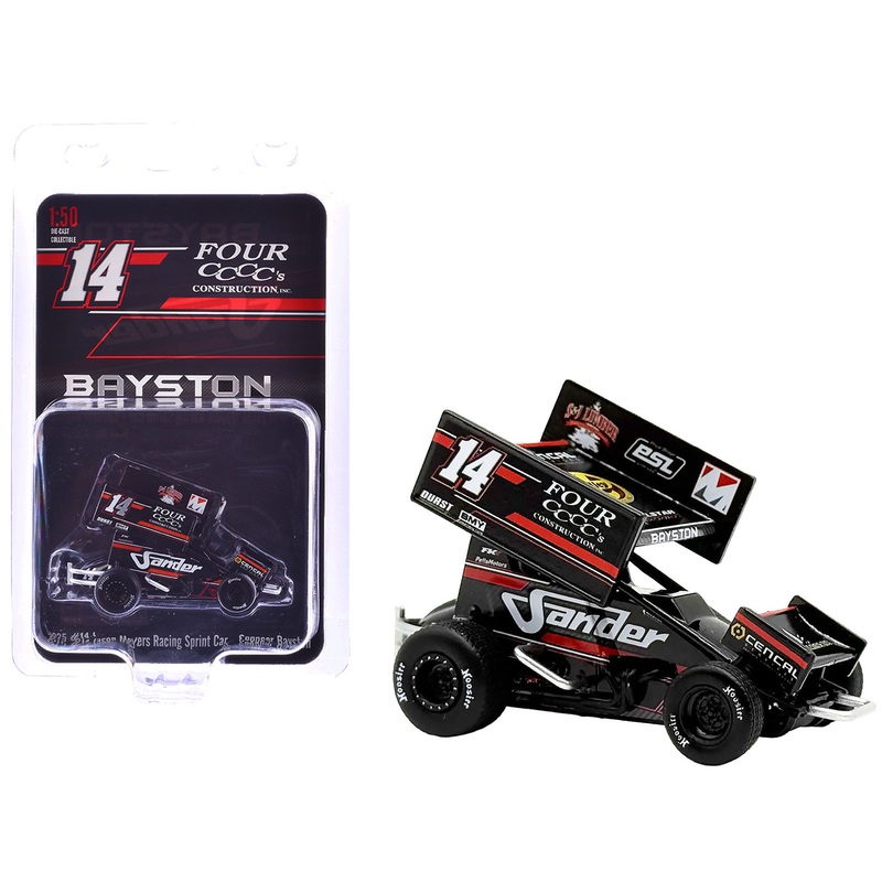 Winged Sprint Car #14 Spencer Bayston “Four CCCC’s Construction – Sander” Jason Meyers Racing (2025) 1/50 Diecast Model Car by ACME
