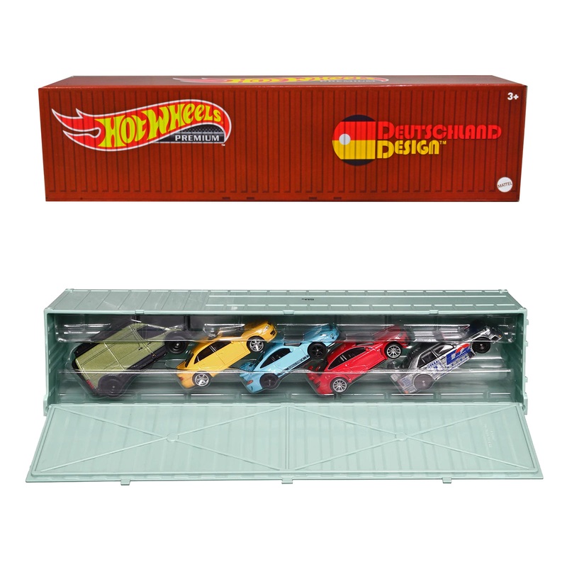 2022 “Deutschland Design” 5 piece Set with Container “Car Culture” Series Diecast Model Cars by Hot Wheels