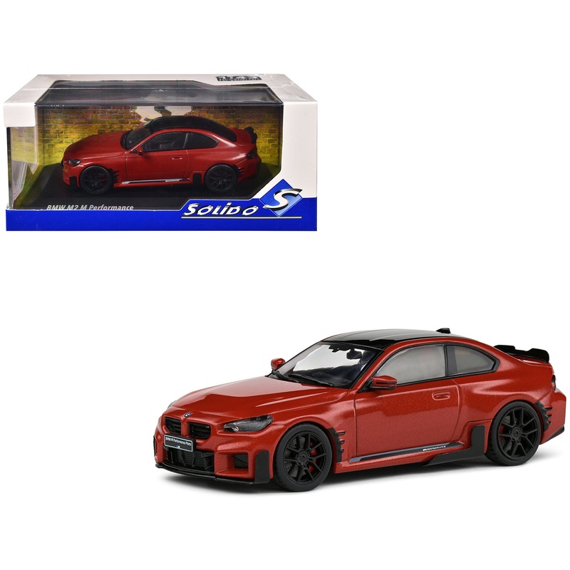 2023 BMW M2 M Performance Toronto Red Metallic with Black Top 1/43 Diecast Model Car by Solido