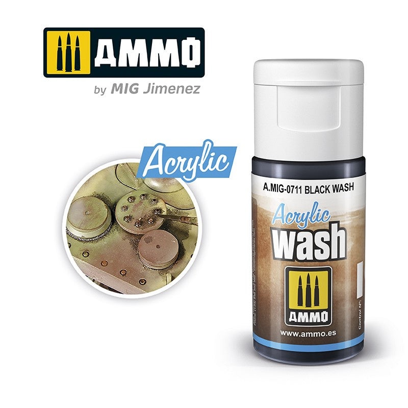 AMMO – 0711 Acrylic WASH Black Wash