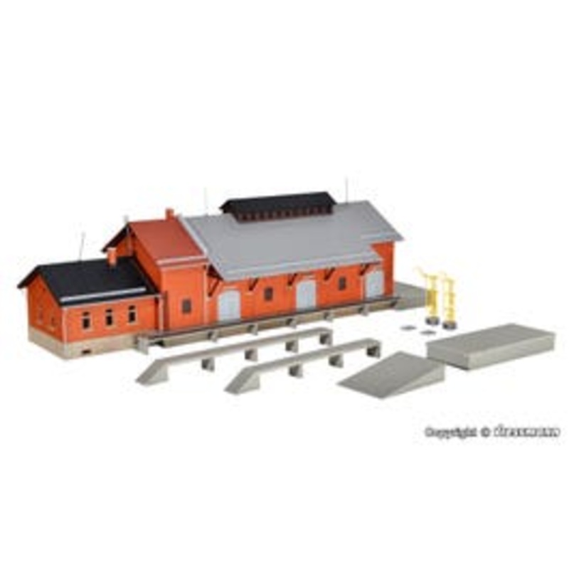 Kibri 39462  HO Freight shed with extra loading platform kit