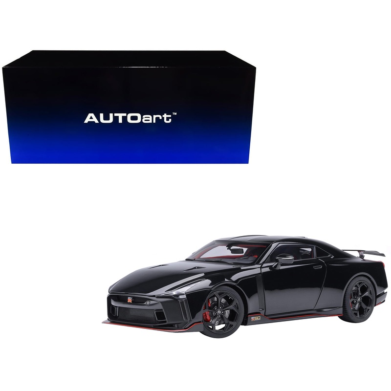 Nissan GT-R50 By ItalDesign Black and Matt Black 1/18 Model Car by Autoart