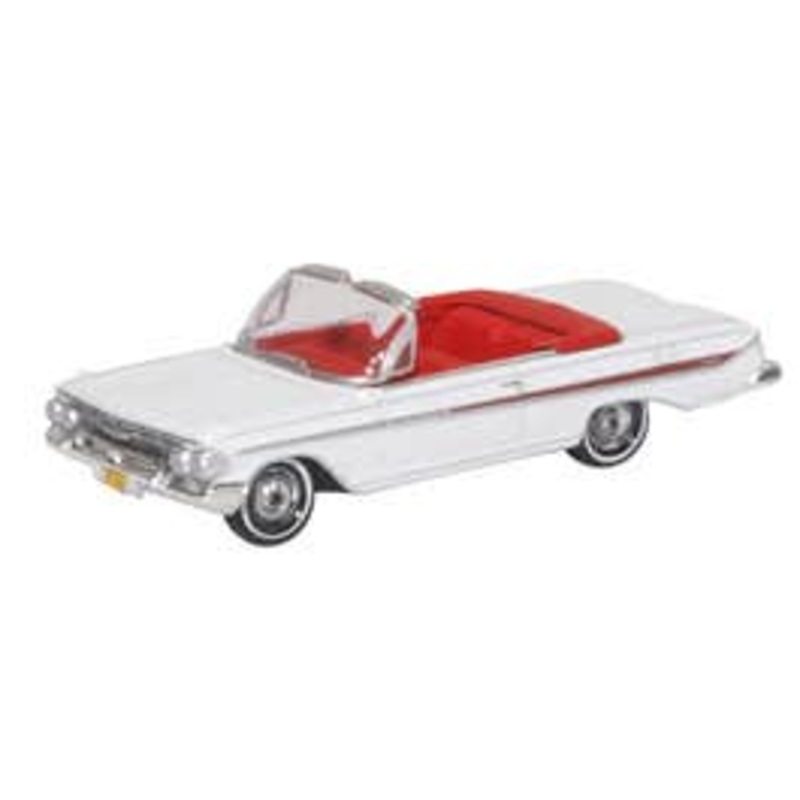 Oxford 87CI61003 HO Chevrolet Impala 1961 White Roman Red