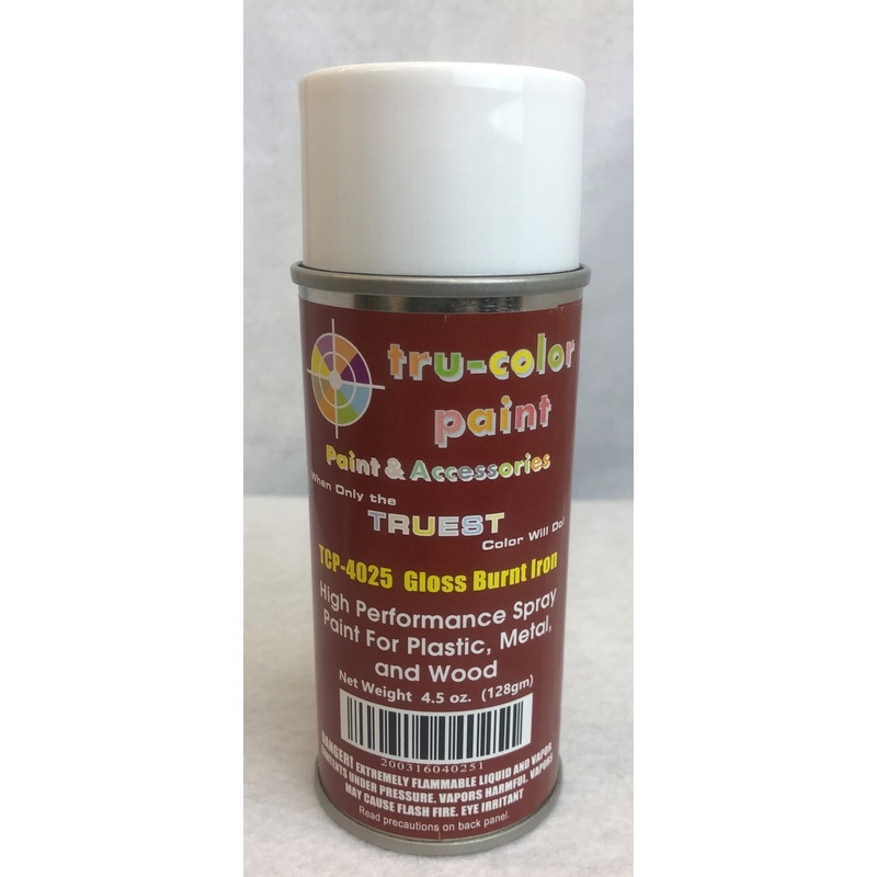 Tru Color TCP-4025 Gloss Burnt Iron, Spray Can, 4.5 ounce, Plastic, Metal and Wood