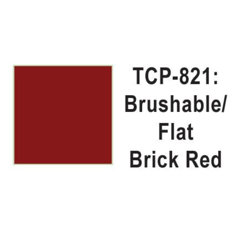 Tru Color TCP-821 Flat Brick Red Paint 1 Fluid Ounce