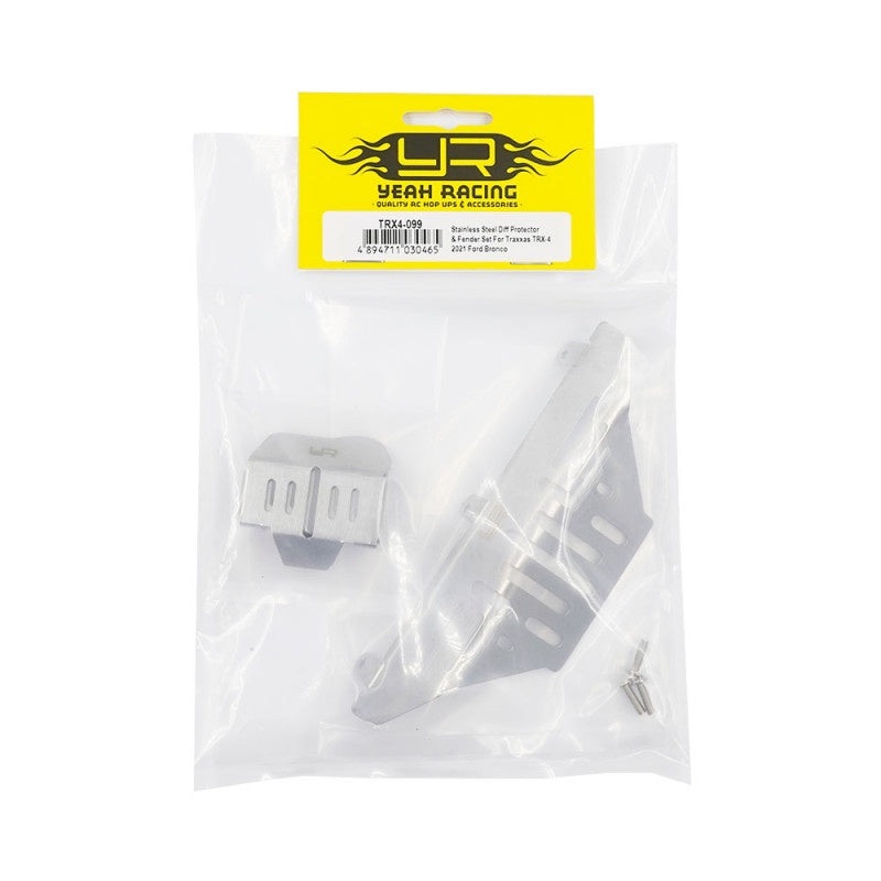 Yeah Racing – Stainless Diff Protector & Fender Set TRX-4 2021 Bronco (#)