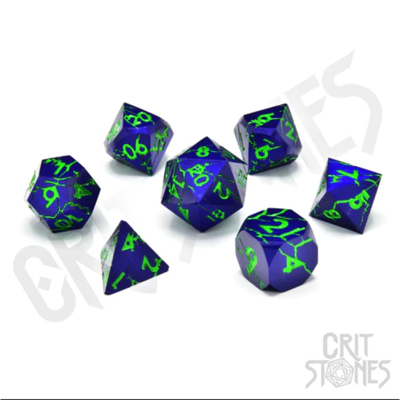 CritStones –  Metal RPG Dice Set – Crazed Enigma