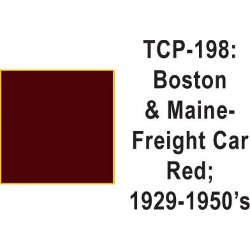 Tru Color TCP-198 Boston and Maine 1929-50s Frt. Car Red 1 ounce