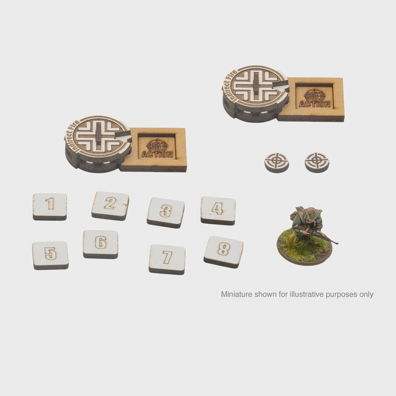 Warlord – Bolt Action  Artillery Zeroing In Markers – German (MDF)