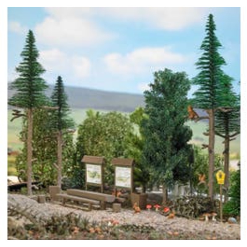 Busch 1856 HO Hochwald (trees with accessories) kit
