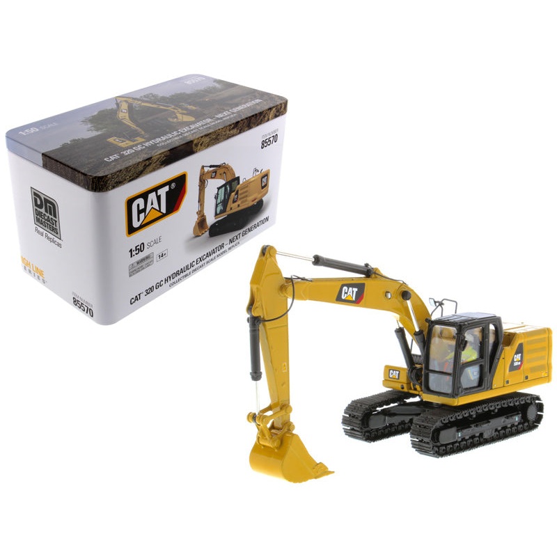 CAT Caterpillar 320 GC Hydraulic Excavator with Operator Next Generation Design “High Line Series” 1/50 Diecast Model by Diecast Masters