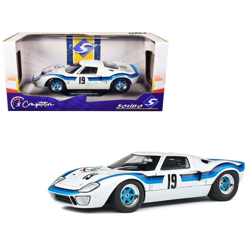 Ford GT40 MK.1 RHD (Right Hand Drive) #19 Emilio Marta “Angola Championship” (1973) “Competition” Series 1/18 Diecast Model Car by Solido