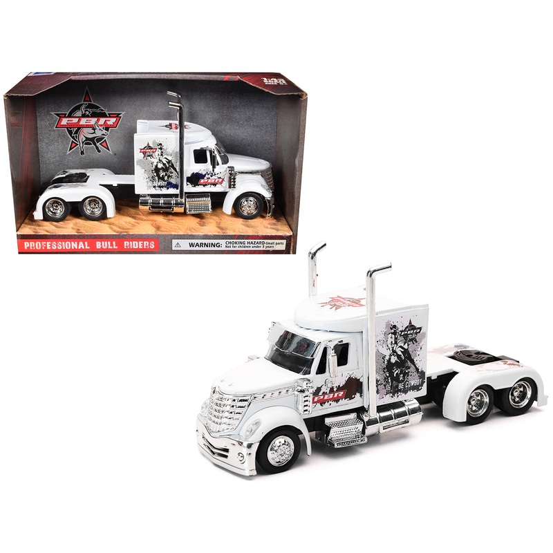 International Lonestar Truck Tractor White “PBR Professional Bull Riders” 1/43 Diecast Model by New Ray
