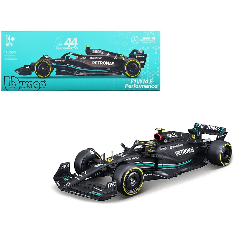 Mercedes-AMG F1 W14 E Performance #44 Lewis Hamilton “Petronas” Formula One F1 “World Championship” (2023) 1/24 Diecast Model Car by Bburago