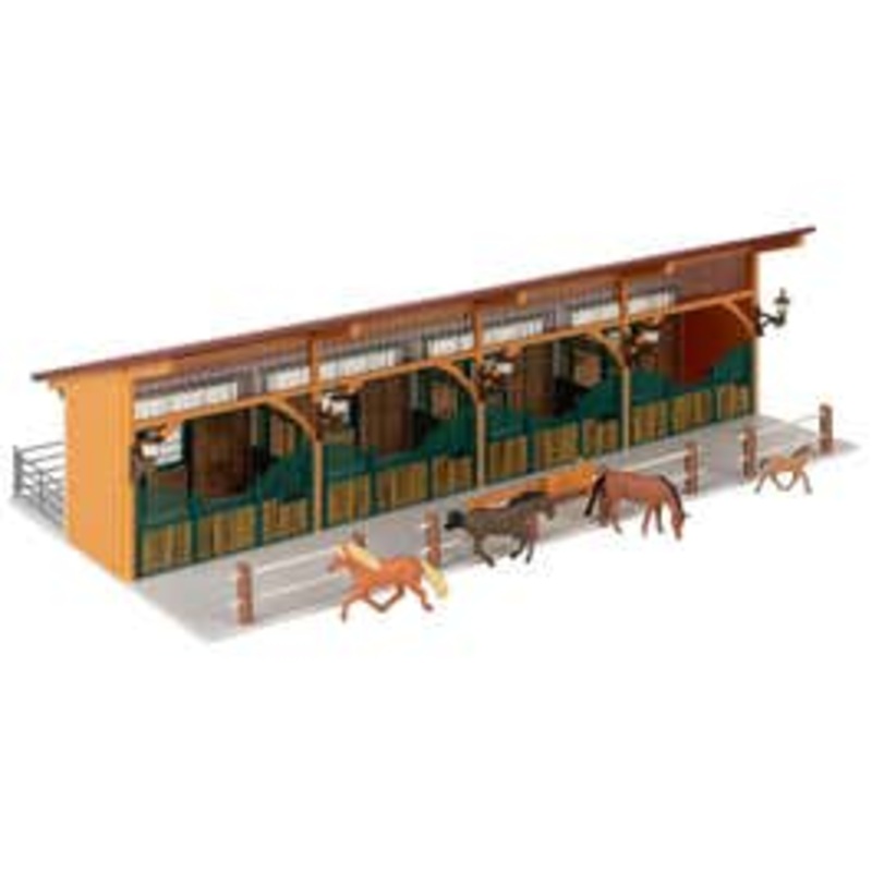 Faller 130597  HO Stable with 4 horses kit
