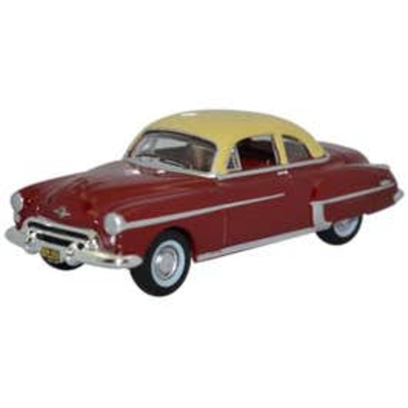 Oxford 87OR50001 HO Oldsmobile Rocket 88 Coupe 1950 Chariot Red/canto Cream