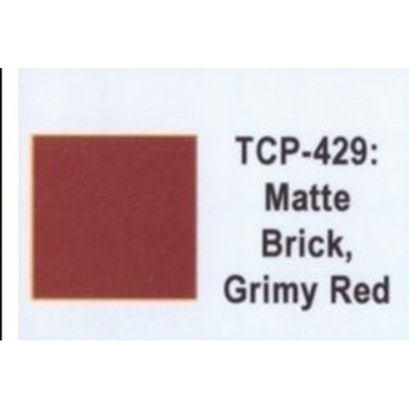 Tru Color TCP-429 Matte Grimy Red Brick, Paint 1 ounce