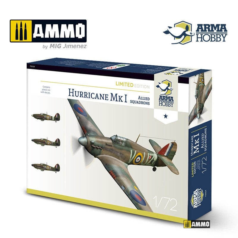 ARMA Hobby – 1/72 Hurricane Mk I Allied Squadrons (Limited Edition)
