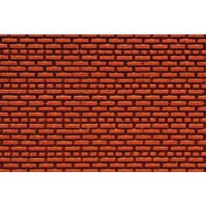 Chooch 8621 Flexible Dark Red Brick Wall Sheet 2-Pack Small for HO & N Scales