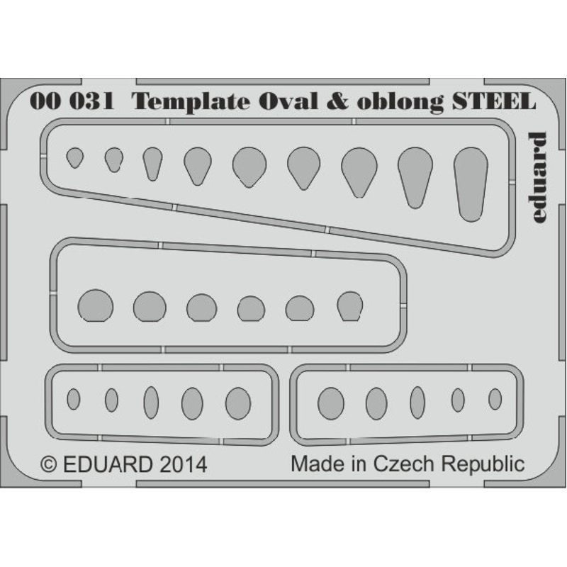 Eduard –  Template Ovals & Oblong STEEL (00031)