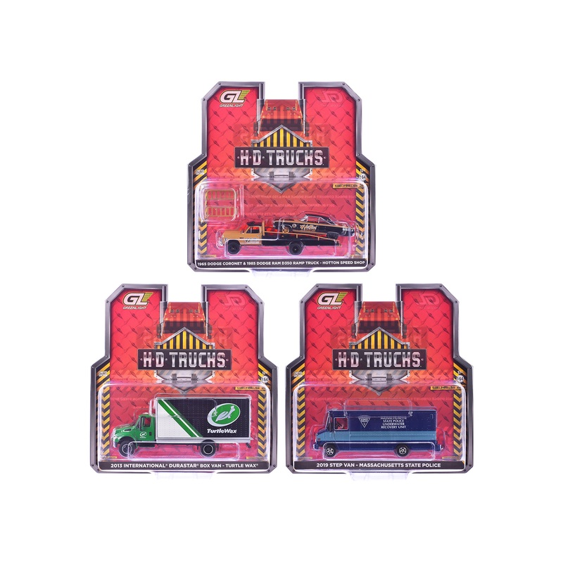 “H.D. Trucks” Series 26 Set of 3 pieces 1/64 Diecast Models by Greenlight