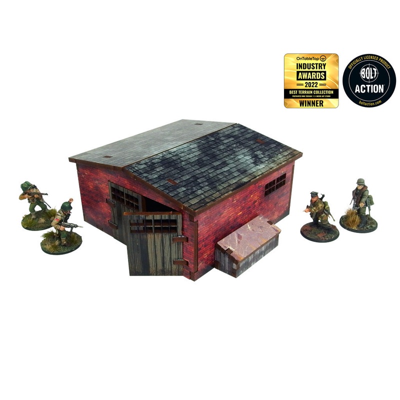 Micro Art Studio – WW2 Normandy  Large Brick Shed  (H00128)