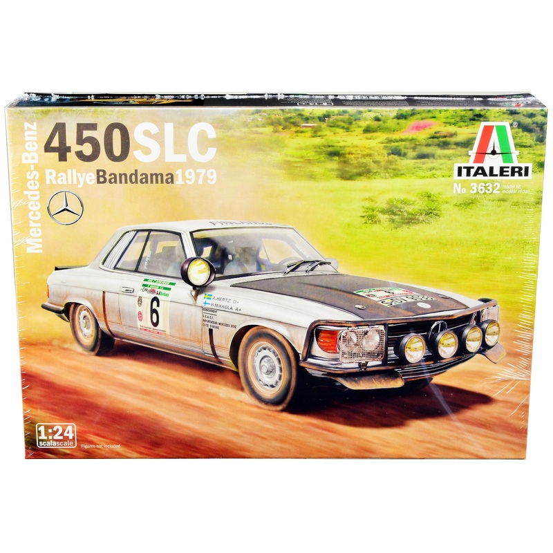 Skill 3 Model Kit Mercedes-Benz 450 SLC Winner “Rallye Bandama Ivory Coast” (1979) 1/24 Scale Model by Italeri