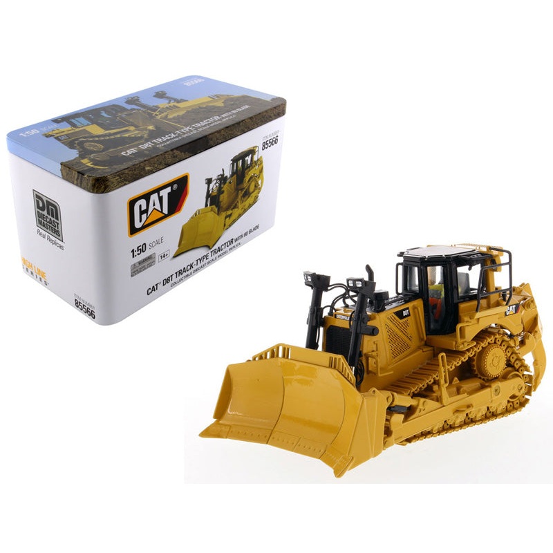 CAT Caterpillar D8T Track Type Tractor Dozer with 8U Blade and Operator “High Line Series” 1/50 Diecast Model by Diecast Masters