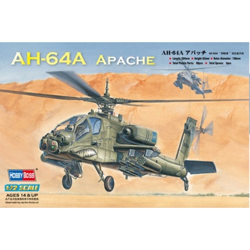 Hobby Boss – 1/72 AH-64A Apache Attack Helicopter (87218)