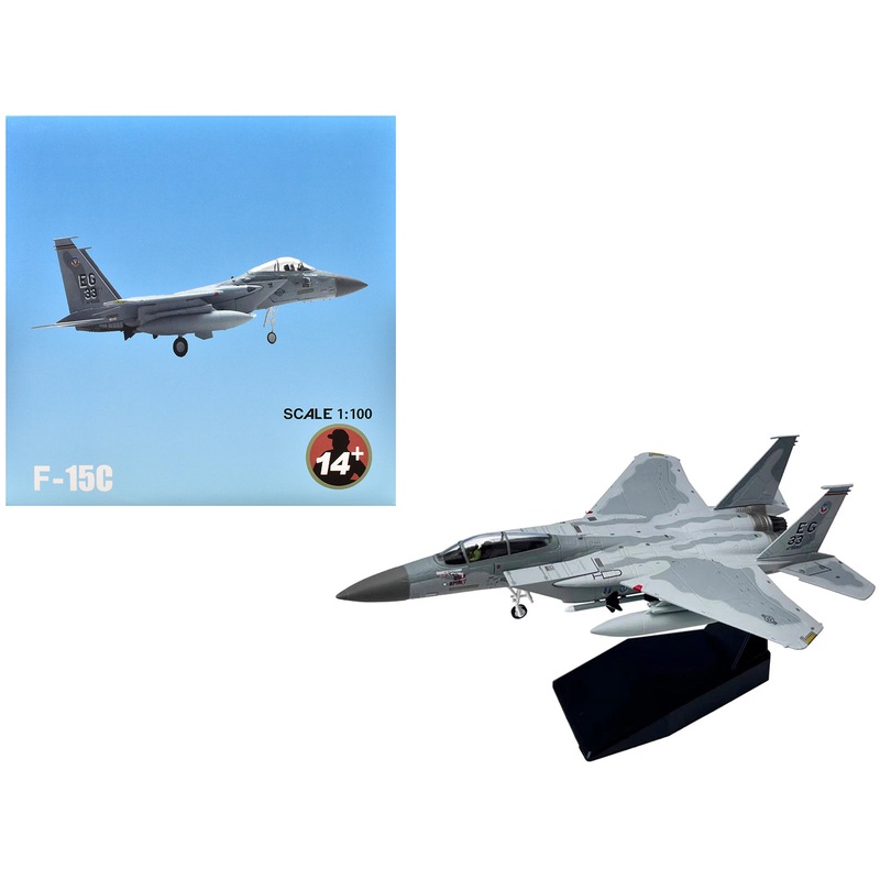 McDonnell Douglas F-15C Eagle Aircraft “MiG Killer Gulf Spirit 58th Tactical Fighter Squadron 33rd Tactical Fighter Wing Desert Storm” (1991) United States Air Force 1/100 Diecast Model Airplane