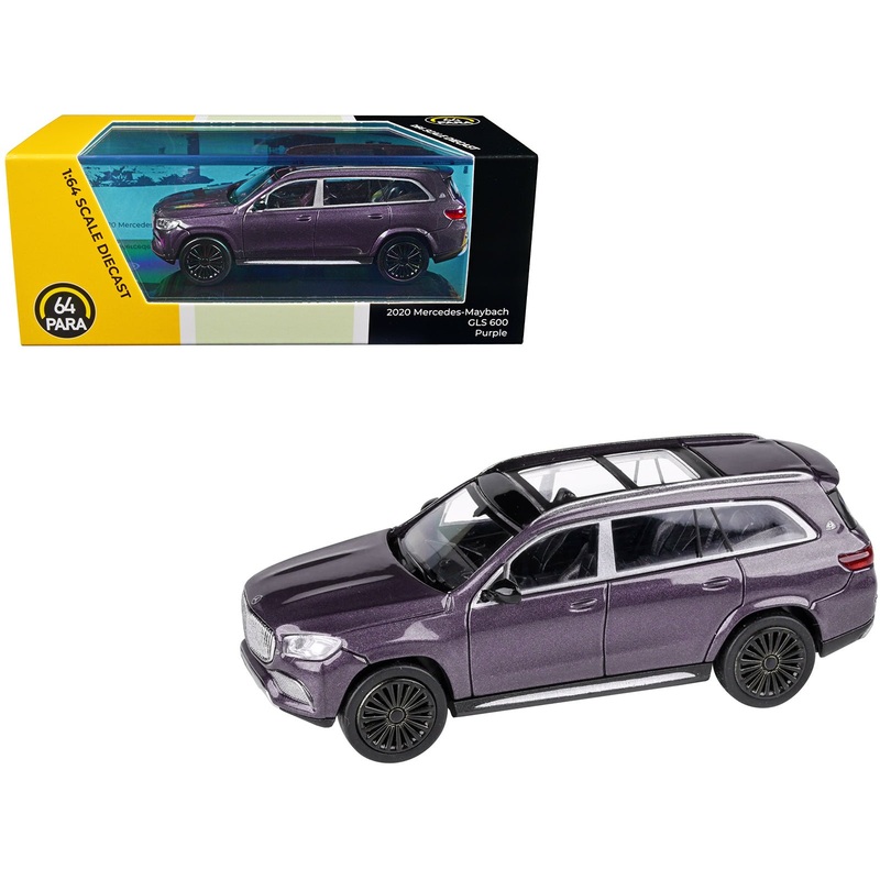 Mercedes-Maybach GLS 600 Purple Metallic with Sunroof 1/64 Diecast Model Car by Paragon Models
