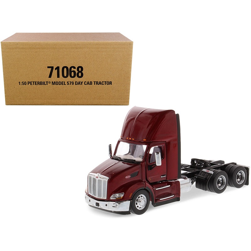 Peterbilt 579 Day Cab Truck Tractor Legendary Red “Transport Series” 1/50 Diecast Model by Diecast Masters