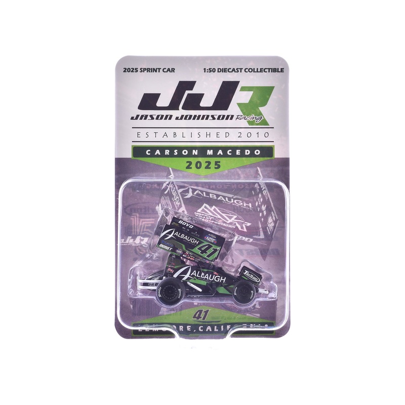 Winged Sprint Car #41 Carson Macedo “Albaugh” Jason Johnson Racing (2025) 1/50 Diecast Model Car by ACME