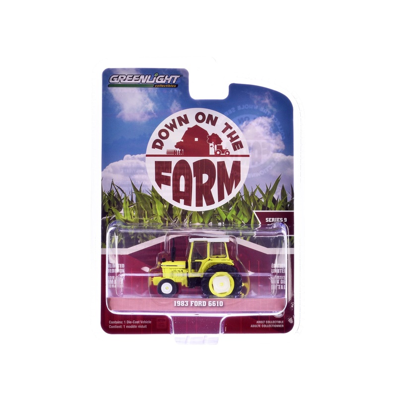 1983 Ford 6610 Tractor High-Vis Yellow “Down on the Farm” Series 9 1/64 Diecast Model by Greenlight