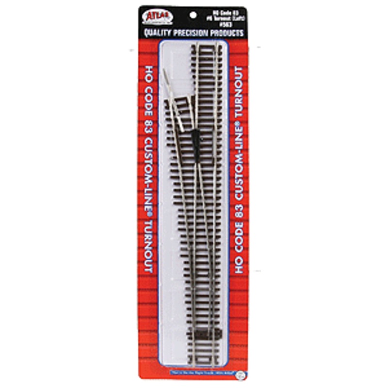 Atlas 563 HO, Code 83, 6, Custom Left Hand Turnout