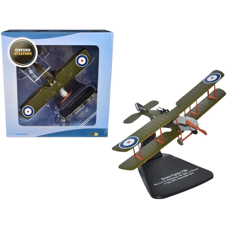 Bristol F2B Fighter Plane “Plt: Lt A.E. McKeever Ob: Sgt L.F. Powell” 11 Squadron RFC (November 1917) “Oxford Aviation” Series 1/72 Diecast Model Airplane by Oxford Diecast