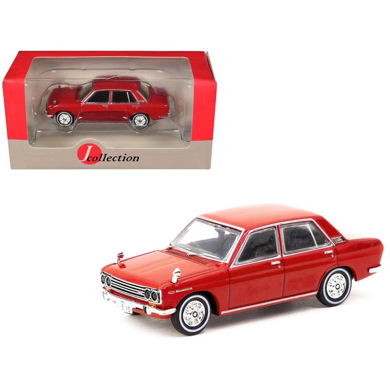 Datsun Bluebird 1600SSS (P510) RHD (Right Hand Drive) Red “J Collection” Series 1/64 Diecast Model by Tarmac Works