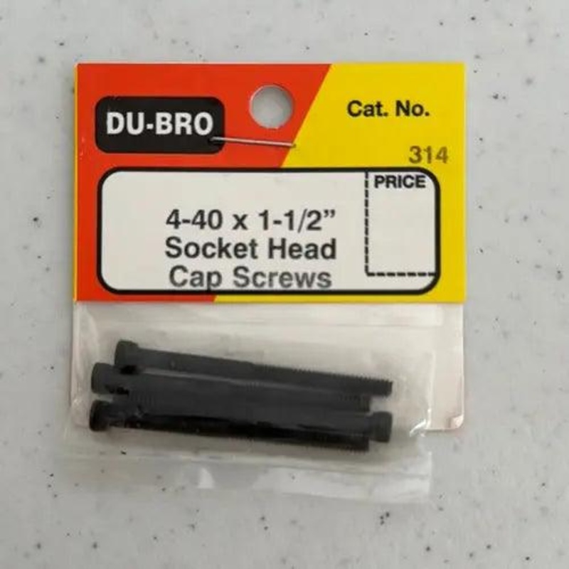Dubro Socket Head Cap Screws 4-40x 1-1/2″
