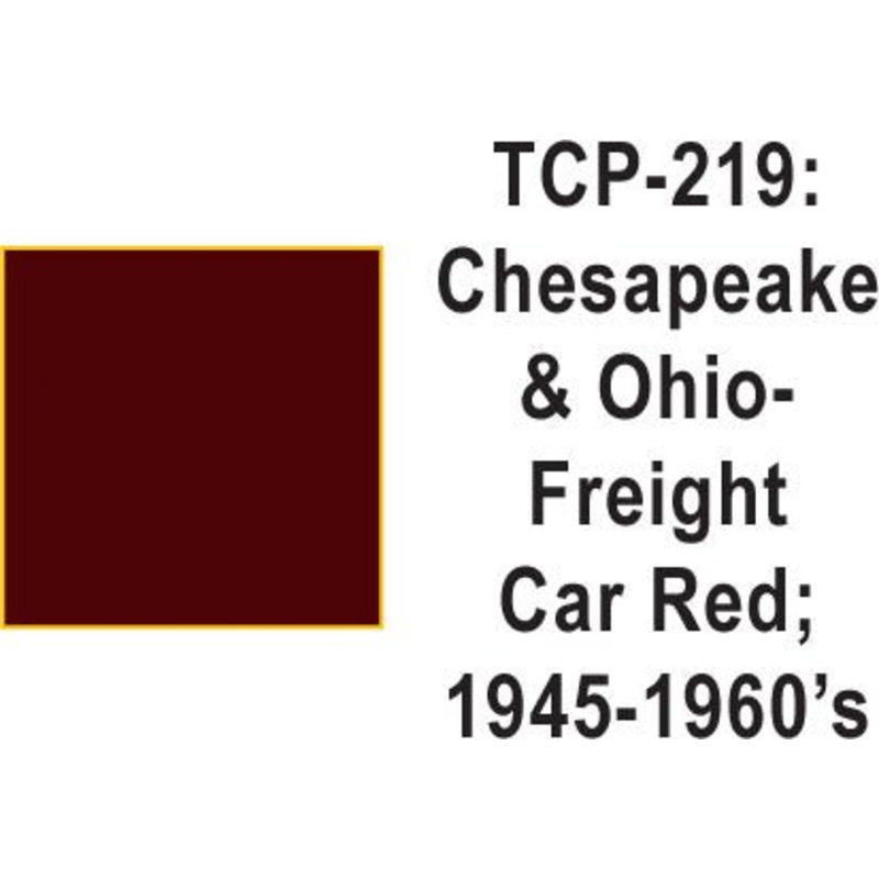 Tru Color TCP-219 Chesapeake and Ohio Freight Car Red 1 Fluid Ounce