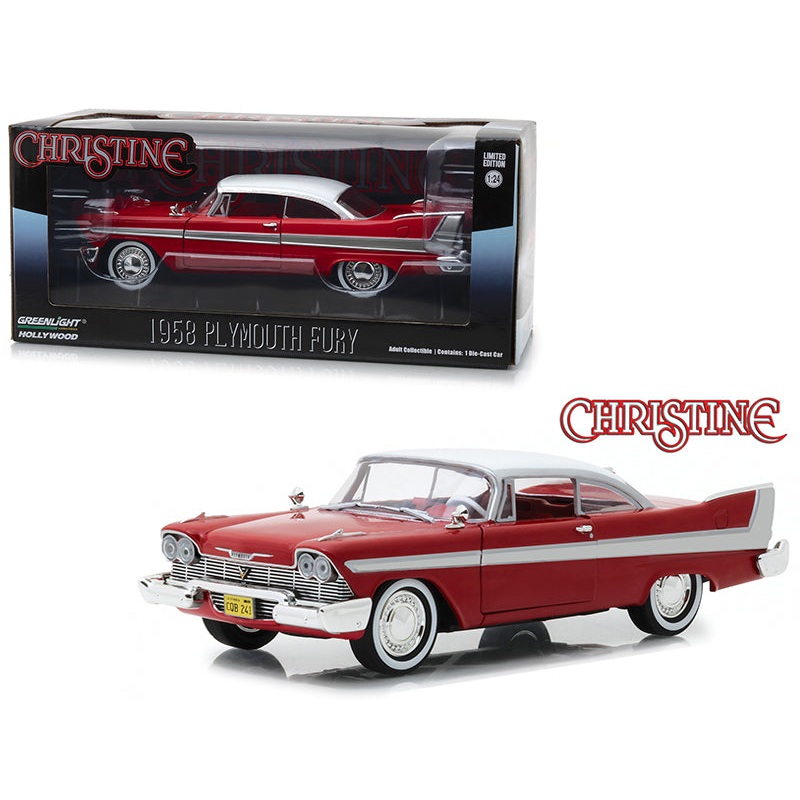 1958 Plymouth Fury Red with White Top “Christine” (1983) Movie 1/24 Diecast Model Car by Greenlight