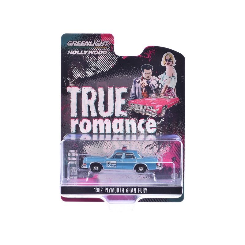 1982 Plymouth Gran Fury “Detroit Police” Blue Metallic “True Romance” (1993) Movie “Hollywood Series” Release 43 1/64 Diecast Model Car by Greenlight