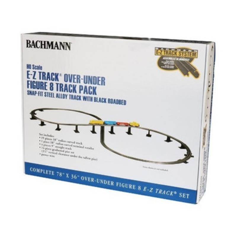 Bachmann 44475 HO Scale Steel Alloy E-Z TRACK Over-Under Figure 8 Track Pack