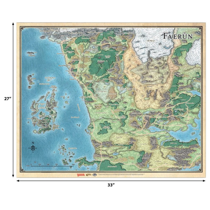 D&D Sword Coast Adventurer’s Guide: Faern Map Game Mat