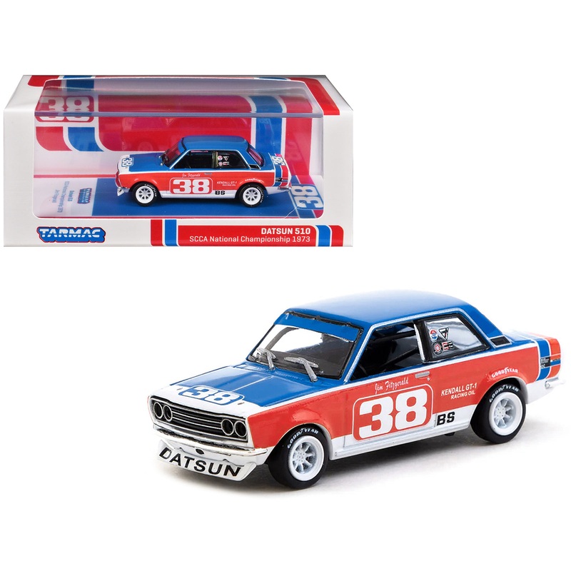 Datsun 510 #38 Jim Fitzgerald “SCCA National Championship” (1973) “Hobby64” Series 1/64 Diecast Model Car by Tarmac Works