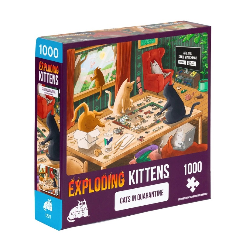 Exploding Kittens Puzzle – Cats in Quarantine (1000pcs)