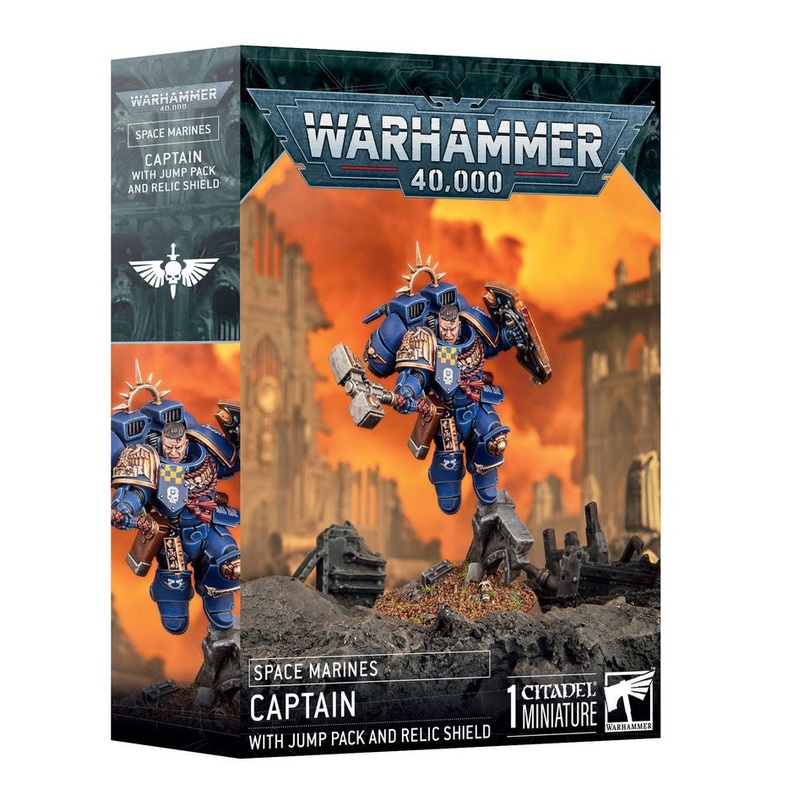 GW – Warhammer 40k Space Marine: Captain With Jump Pack & Relic Shield  (48-102)