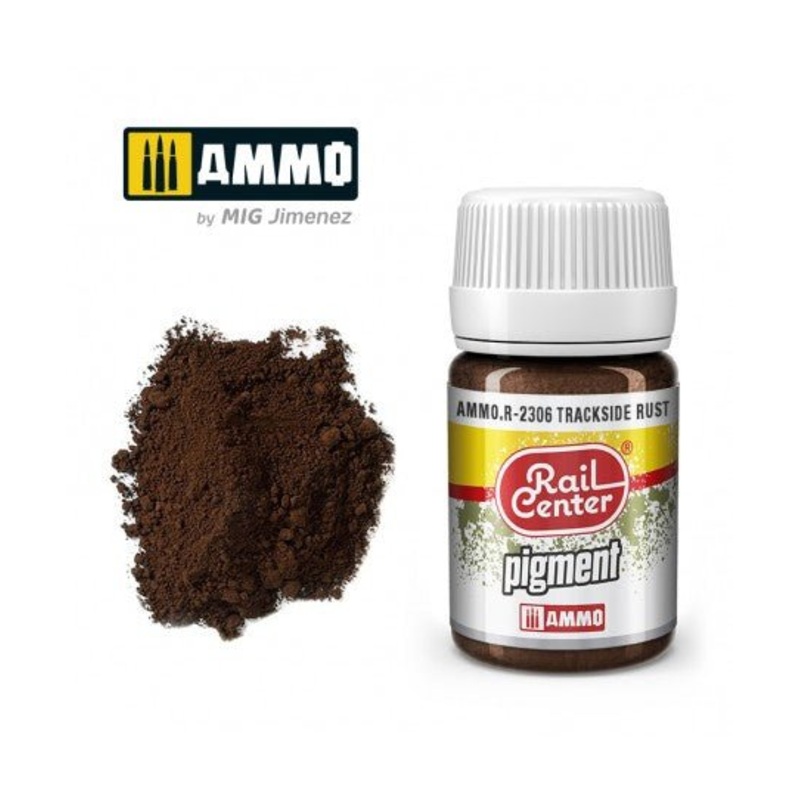 Rail Center Paint R-2306, Pigment, Trackside Rust, 35ml bottle, Dry Pigment