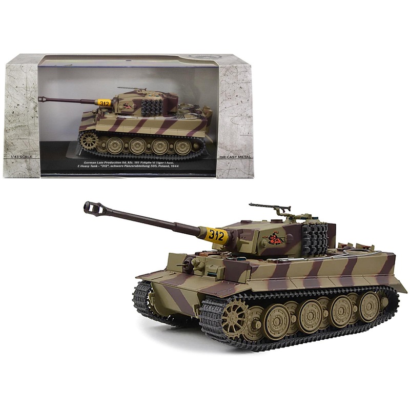 German Late Production Sd. Kfz. 181 PzKpfw VI Tiger I Ausf. E Heavy Tank #312 “Schwere Panzerabteilung 505 Poland 1944” 1/43 Diecast Model by AFVs of WWII