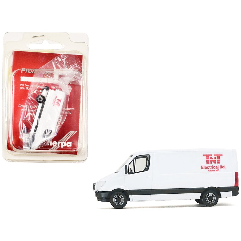 Mercedes-Benz Sprinter Van White “TNT Electrical Ltd.” 1/87 (HO) Plastic Model Car by Promotex